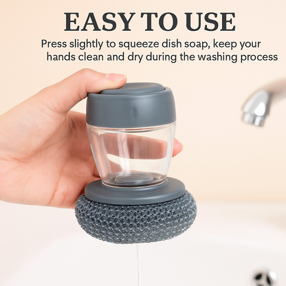 Kitchen Soap Dispensing Palm Brush (Pack of 2)